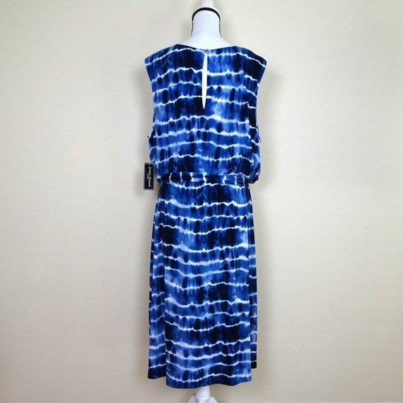 Jessica Howard Blue Tie-Dye Midi Dress - Picture 5 of 9